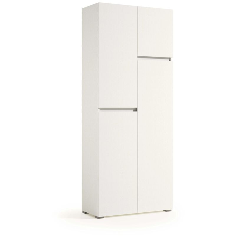 Webmarketpoint – Armoire 4 portes 80x37x195 cm – Poignées rainurées – Porte-balai interne – Intérieur blanc pour rangement organisé Webmarketpoint – Armoire 4 portes 80x37x195 cm – Poignées rainurées – Porte-balai interne – Intérieur blanc pour rangement organisé