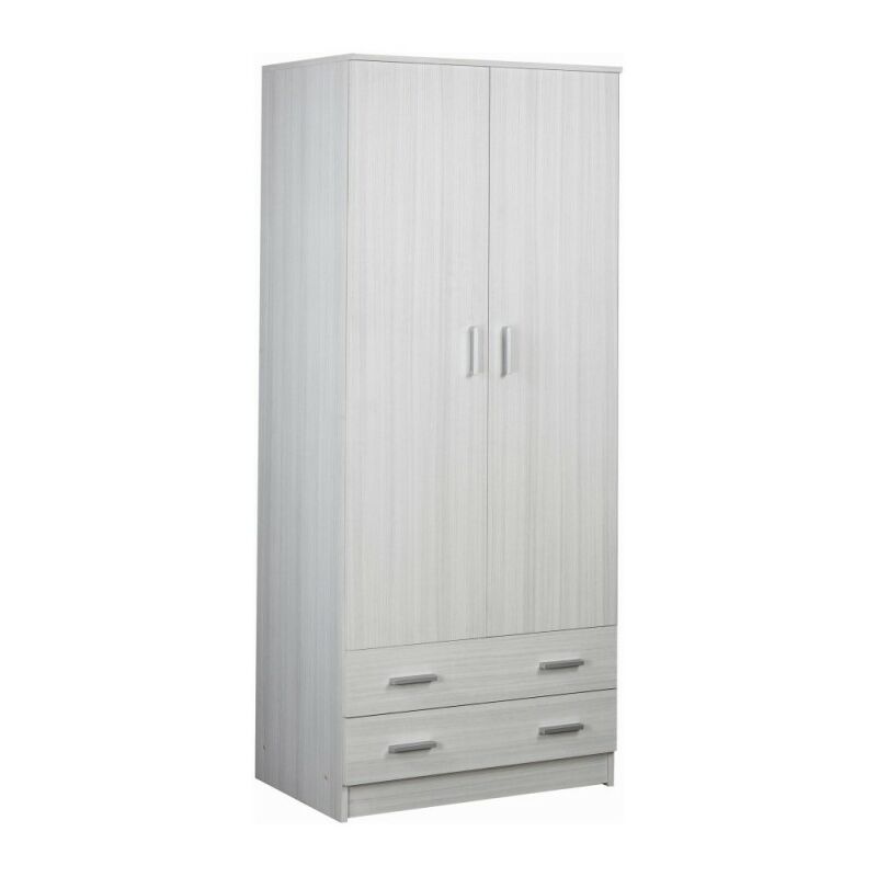Armoire polyvalente avec deux portes et deux tiroirs Eucalyptus 77x52x h182 cm Armoire polyvalente avec deux portes et deux tiroirs Eucalyptus 77x52x h182 cm