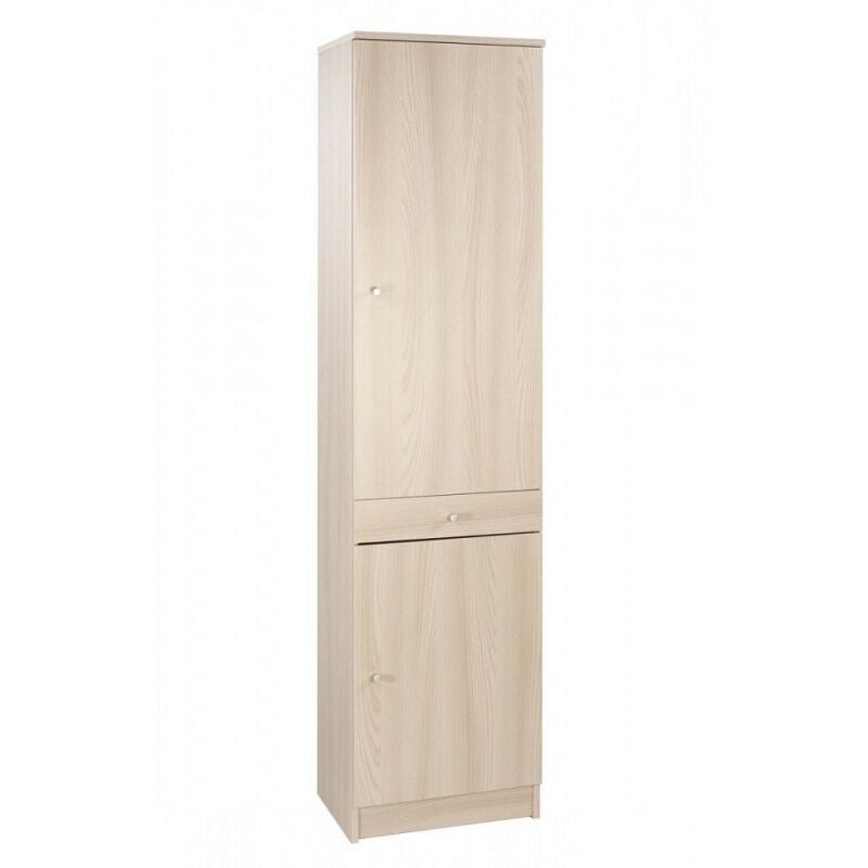 Armoire polyvalente avec deux portes et un tiroir Light Elm 46x34x h183 cm