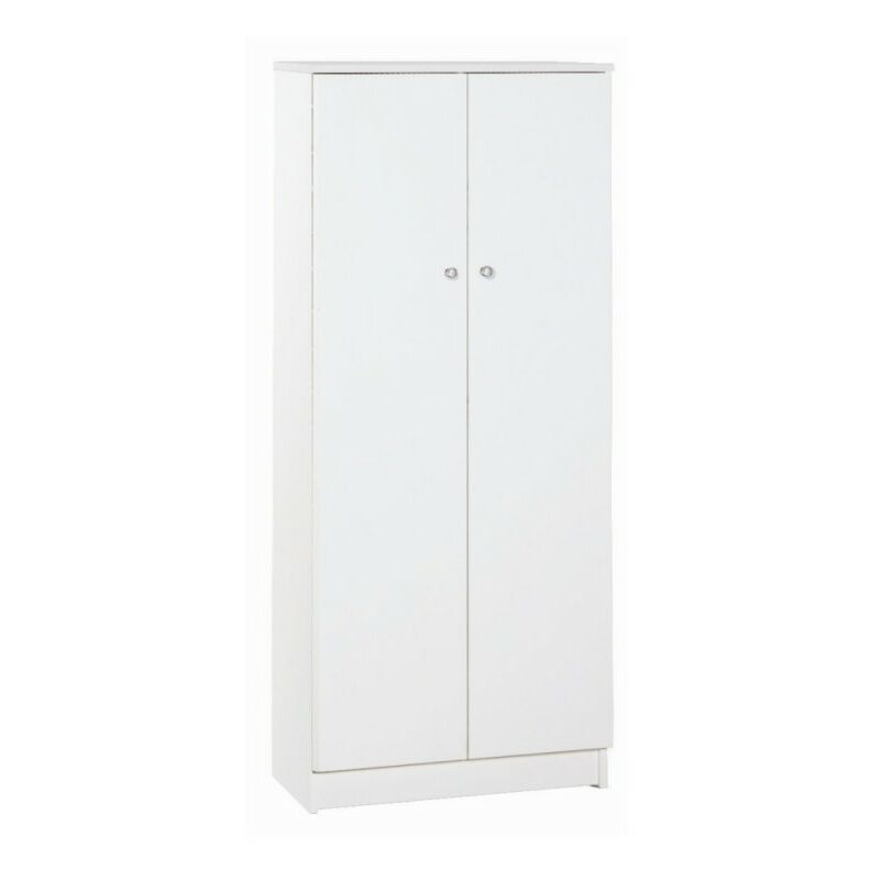 Sarmog - Armoire polyvalente à deux portes Blanc 62x34x h147 cm