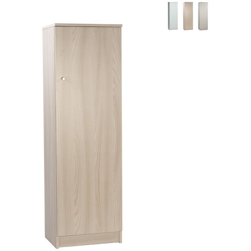 Sarmog - Armoire polyvalente avec une porte Light Elm 46x34x h147 cm