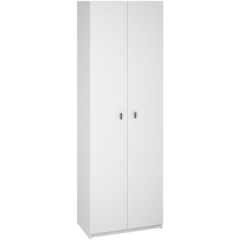 Pegane - Armoire polyvalente coloris blanc - Hauteur 180 x Longueur 60 x Profondeur 35.6 cm