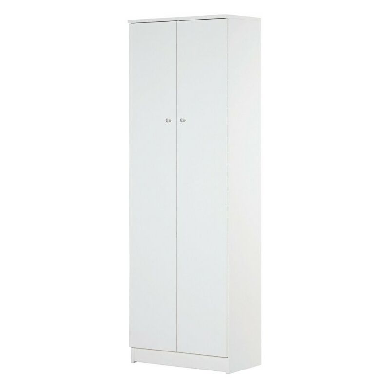 Armoire polyvalente à deux portes Blanc 62x34x h182 cm Armoire polyvalente à deux portes Blanc 62x34x h182 cm