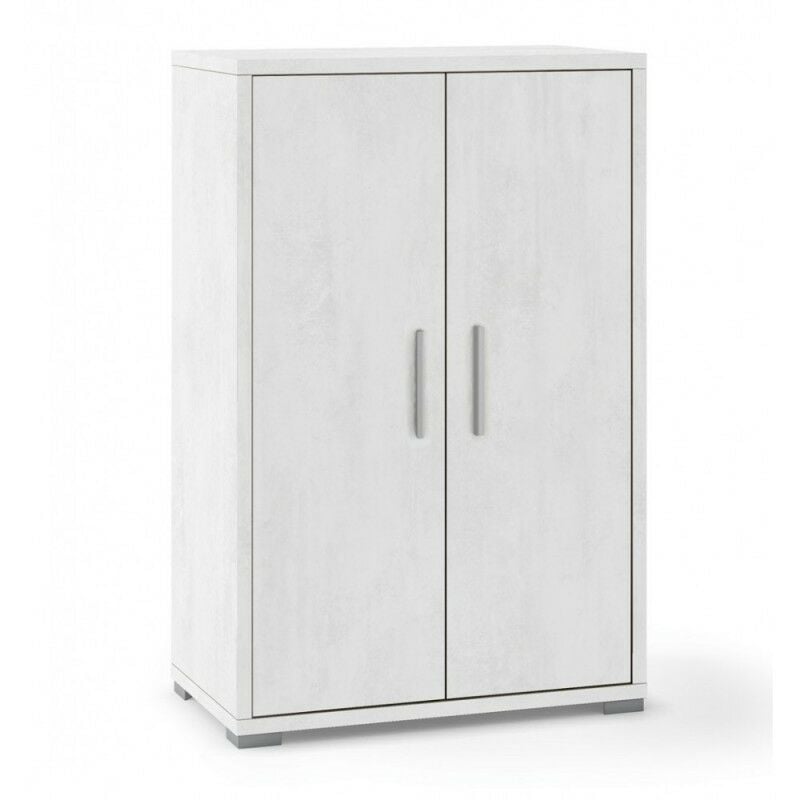Armoire polyvalente à deux portes en Ossido White 71x41x h110 cm