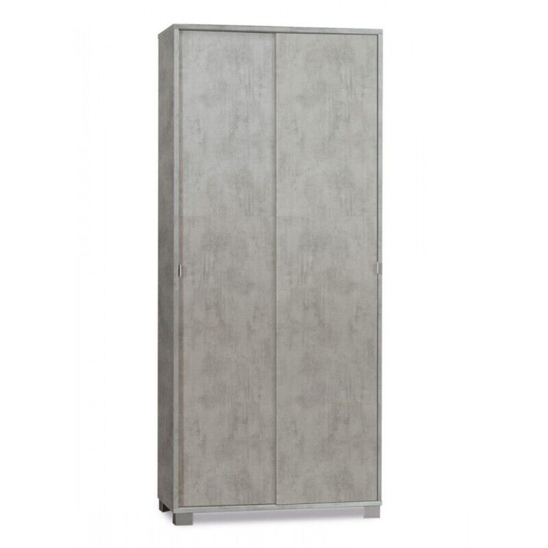 Sarmog - Armoire polyvalente à deux portes coulissantes avec étagères Beton Cemento 82x41x h190 cm Sarmog - Armoire polyvalente à deux portes coulissantes avec étagères Beton Cemento 82x41x h190 cm