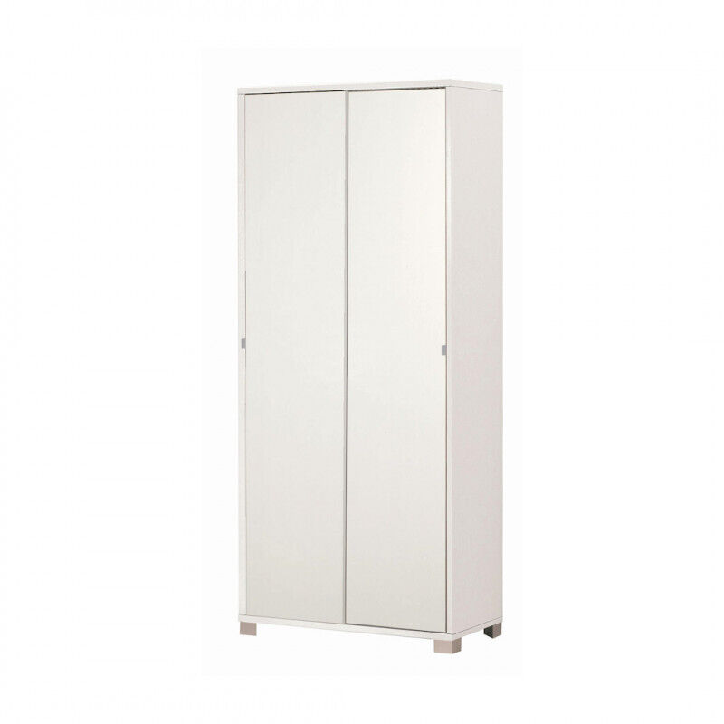 Sarmog - Armoire polyvalente à deux portes coulissantes et étagères Blanc 82x41x h190 cm Sarmog - Armoire polyvalente à deux portes coulissantes et étagères Blanc 82x41x h190 cm