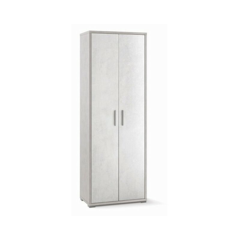 Sarmog - Armoire haute polyvalente à deux portes en Ossido White 71x41x h199 cm