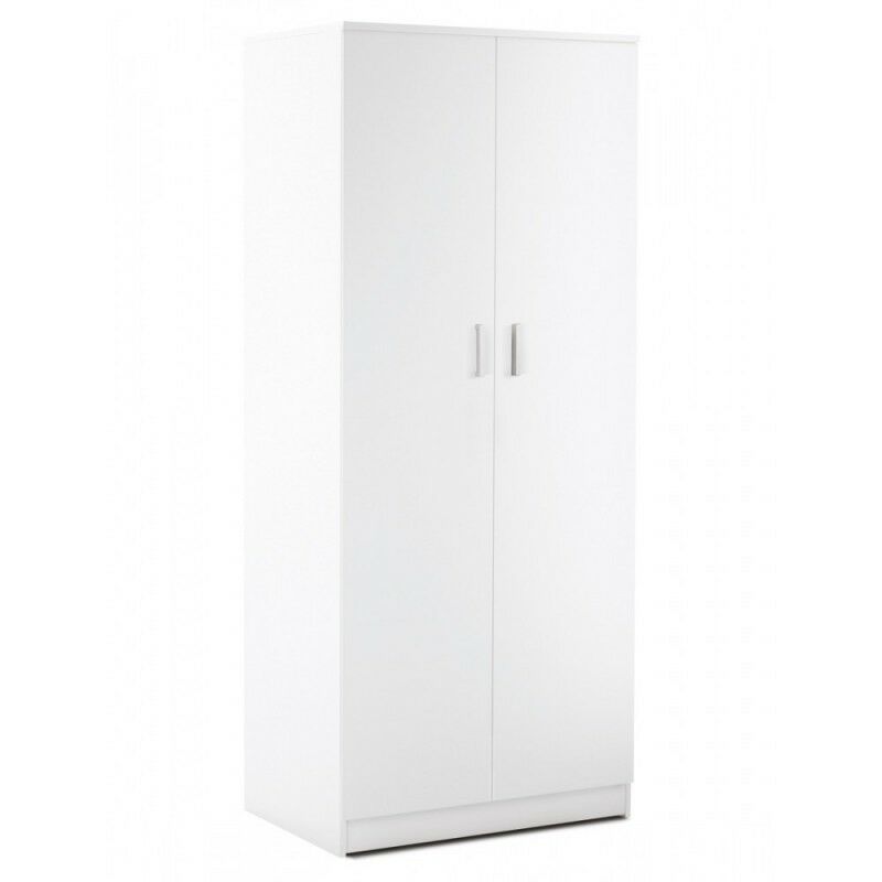 Sarmog - Armoire polyvalente à deux portes Blanc 77x52x h182 cm