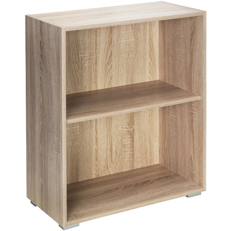 Deuba - casaria® Étagère bibliothèque Vela en mdf Meuble de rangement avec ou sans portes pour salon bureau chambre 2 compartiments chêne