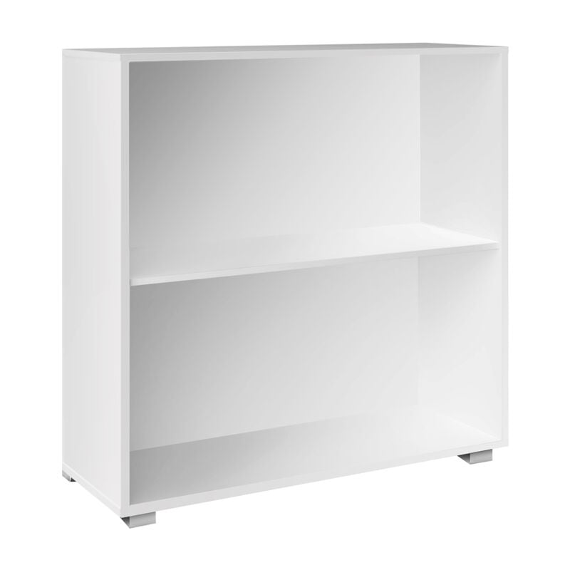 Deuba - casaria® Étagère bibliothèque Vela en mdf Meuble de rangement avec ou sans portes pour salon bureau chambre 2 compartiments blanc