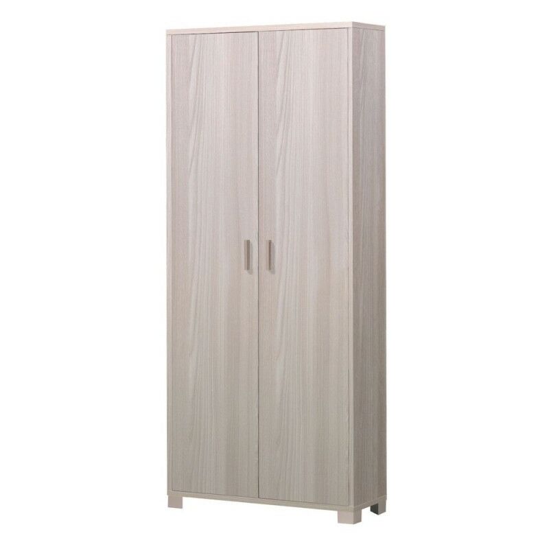 Sarmog - Armoire polyvalente mince à deux portes et huit étagères Light Elm 83x29x h190 cm