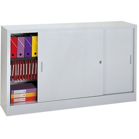 Armoire porte coulissante 105x180cm gris - Maxiburo