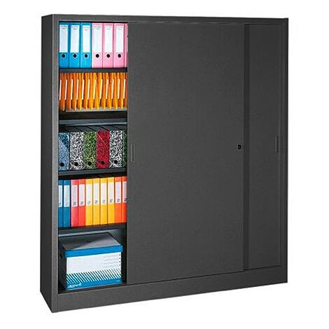 Armoire porte coulissante 200x180cm anthracite - Maxiburo