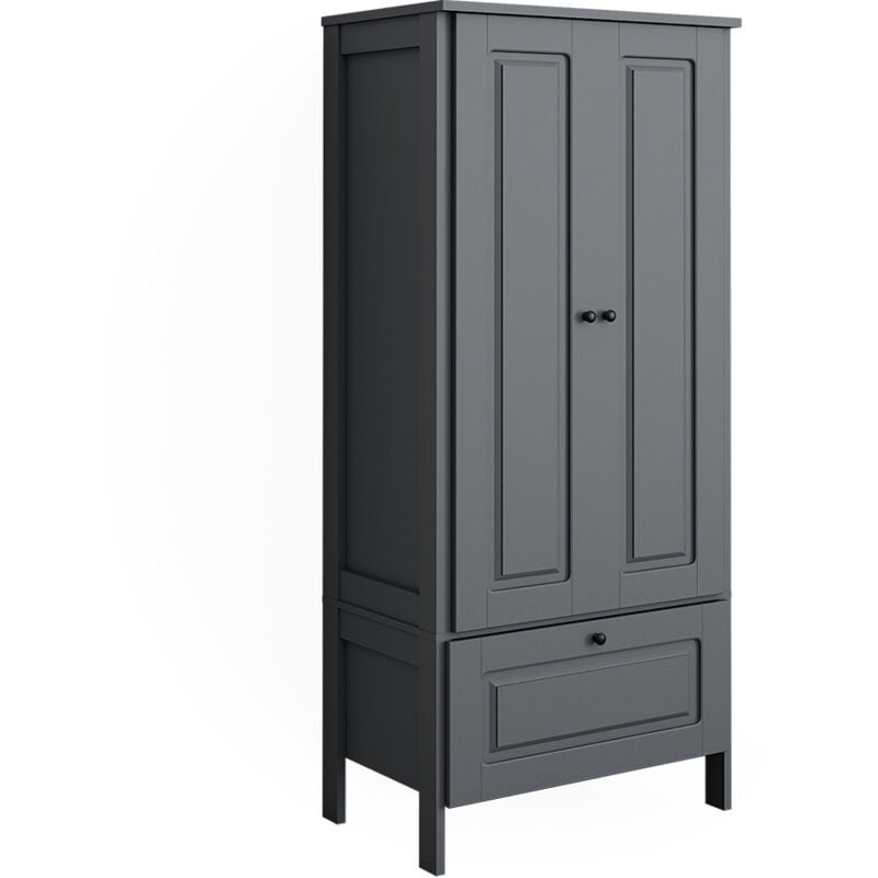 Vitalispa - Armoire pour enfants Ajaton, Gris, 83.3 x 187 cm