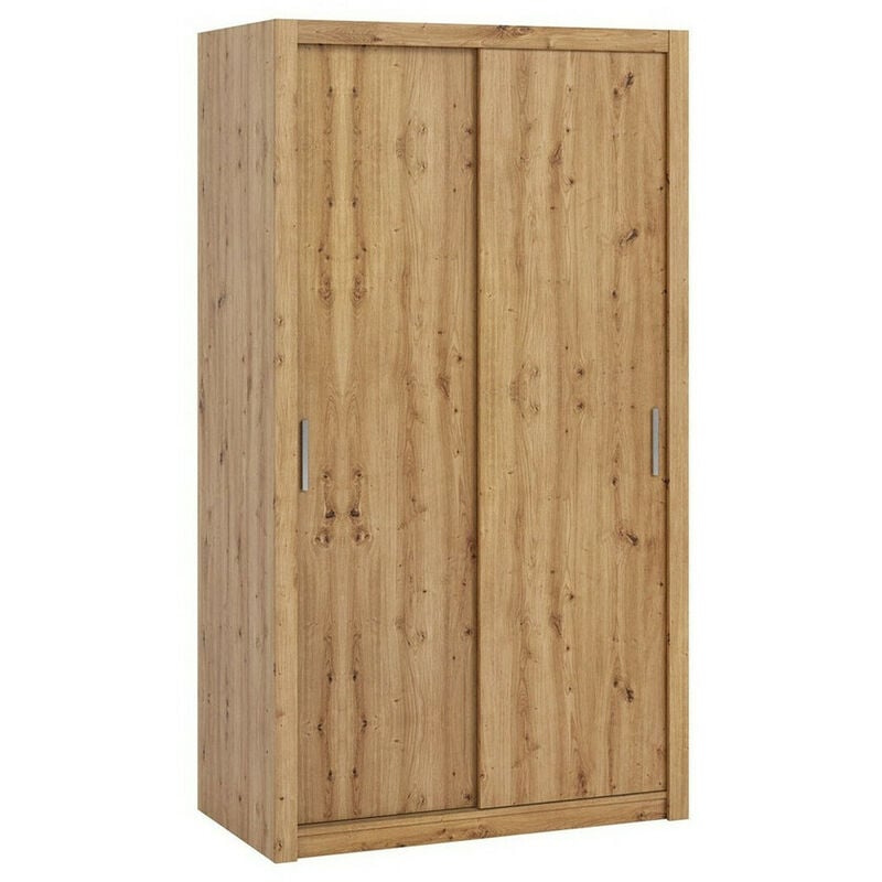 Mobilier1 - Armoire Catromi 102, Chêne Artisan, 215x120x62cm, Portes d'armoire: Coulissantes, Nombre d'étagères: 0