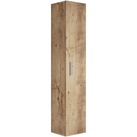 BADPLAATS Armoire de rangement de Pluto Hauteur 150cm Chene chataignier - Meuble de rangement haut placard armoire colonne