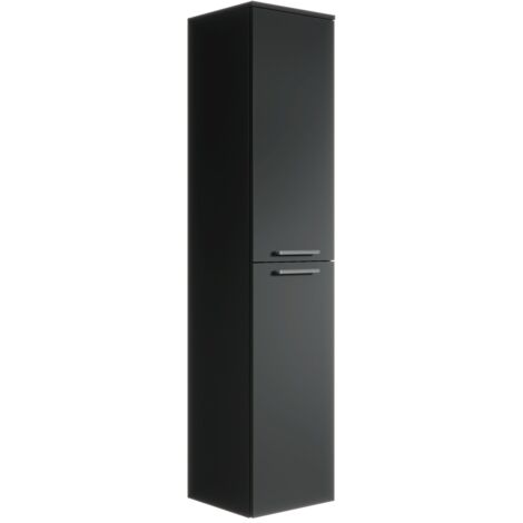 Armoire rangement Saturnus - Badplaats - 130 cm Noir mat meuble colonne