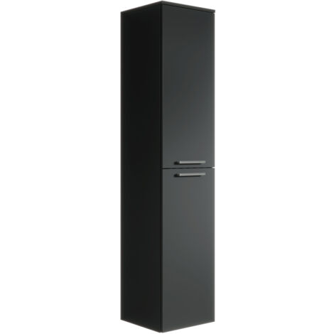 BADPLAATS Armoire de rangement de Venus Hauteur 160cm Noir - Meuble de rangement haut placard armoire colonne