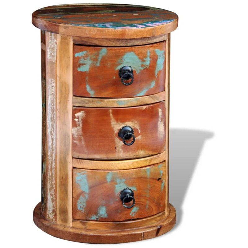 Vidaxl - Armoire avec 3 tiroirs Bois de récupération massif