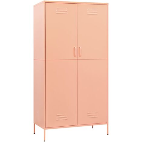 Armoire Rose 90x50x180 Acier