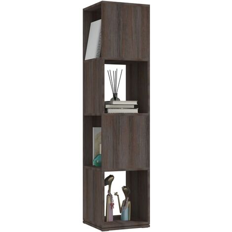 Armoire rotative Gris et chêne 34,5x34,5x147,5