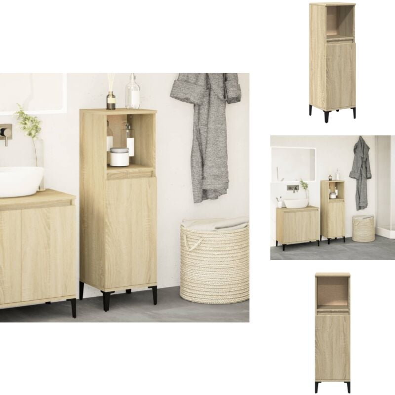 Vidaxl - Armoire salle de bain chêne sonoma 30x30x100 cm - Meuble Salle De Bain - Armoire Salle De Bain - Rangement Salle De Bain - Commode Salle De