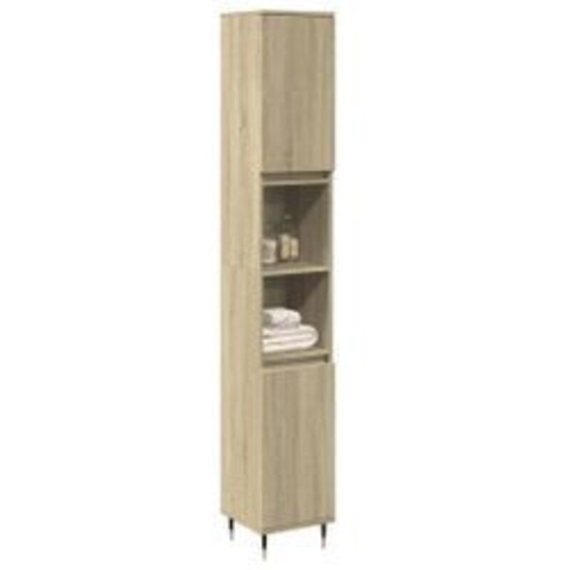 Armoire salle de bain chêne sonoma 30x30x190 Armoire salle de bain chêne sonoma 30x30x190