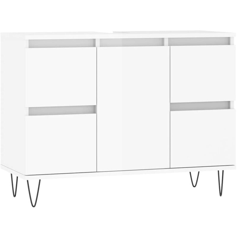 Vidaxl - Armoire de salle de bain blanc brillant 80x33x60 cm
