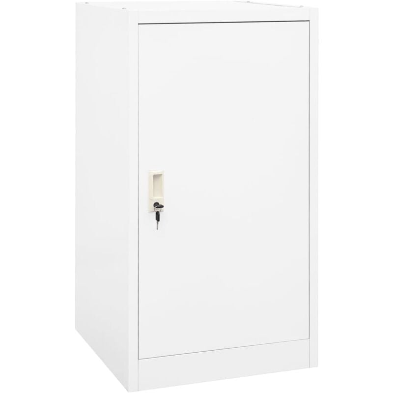 Maison Chic - Armoire à selles Armoire de rangement Blanc 53x53x105 cm Acier 76320