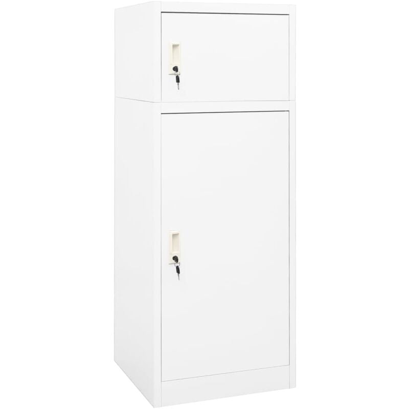 Maison Chic - Armoire à selles Armoire de rangement Blanc 53x53x140 cm Acier 69000