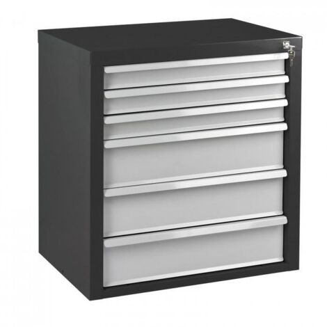 Armoire servante Mammut 6 tiroirs - Gris/Anthracite