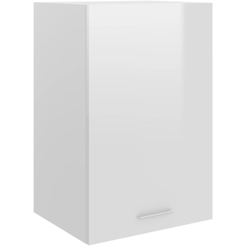 maisonchic - armoire suspendue armoire de cuisine meuble haut de cuisine blanc brillant 39,5x31x60 cm aggloméré 11336