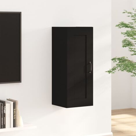 Armoire suspendue | Armoire de cuisine Meuble haut de Cuisine Noir 35x34x90 cm Bois d'ingénierie 43061 - Noir