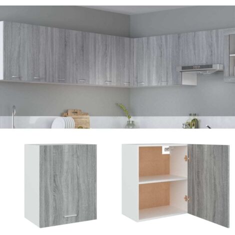 Armoire suspendue  Armoire de cuisine Meuble haut de Cuisine Sonoma gris 50x31x60 cm Bois d'ingénierie 55187