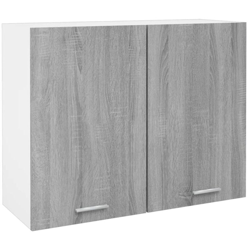 Armoire suspendue Armoire de cuisine Meuble haut de Cuisine Sonoma gris 80x31x60 cm Bois d'ingénierie 41290