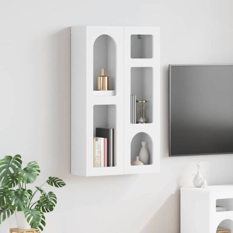 Armoire suspendue-Armoire murale-Meuble de rangement murale Blanc 59 x 20 x 100 cm Bois d'ingénierie