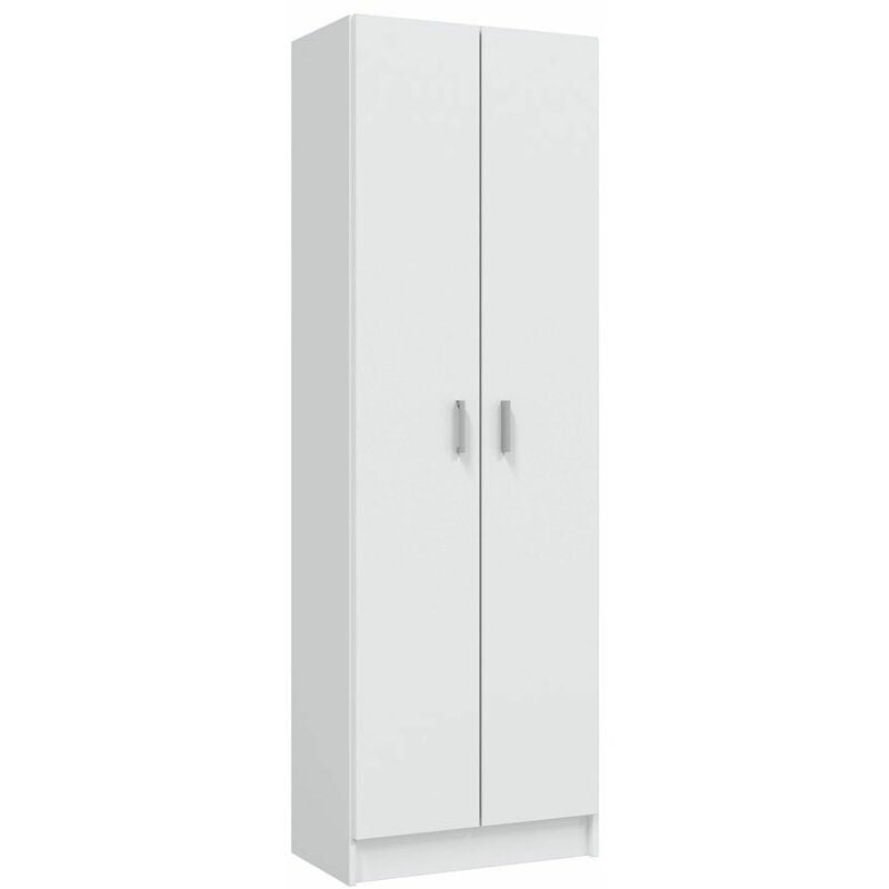 Mobimarket - Armoire garde-manger 2 portes Utilisation 58,5 cm (largeur) x 180 cm (hauteur) x 37 cm (profondeur) - Blanc