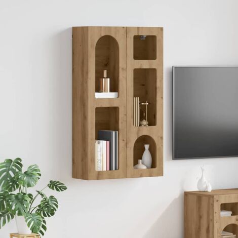Armoire suspendue avec étagère-Armoire murale-Meuble de rangement murale Chêne artisanal 59 x 20 x 100 cm