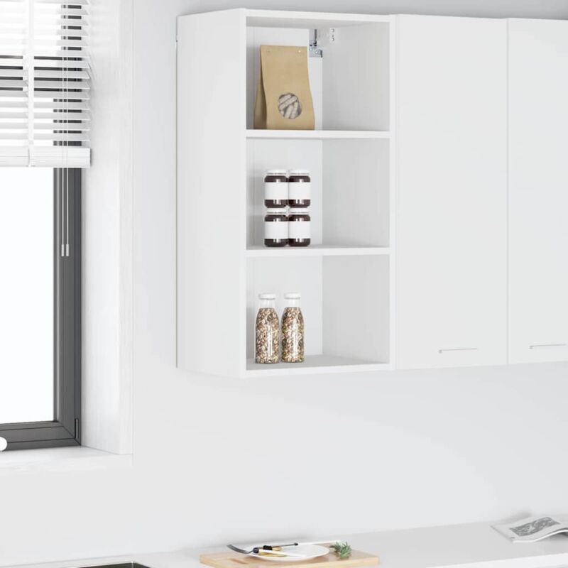 vidaXL Armoire suspendue Blanc 40 x 29,5 x 80 cm Bois d'ingénierie