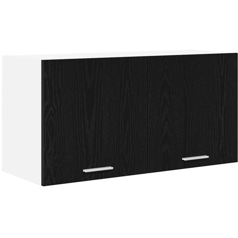 Armoire suspendue avec stockage Riga Chêne noir 80 x 31 x 40 cm vidaXL