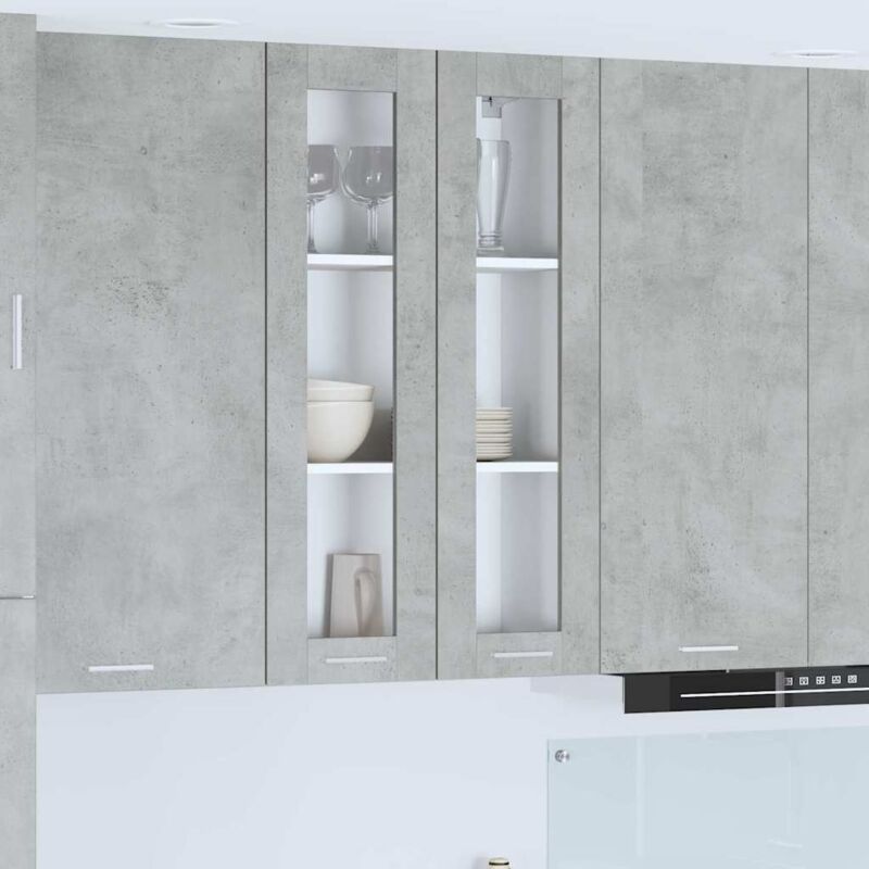 vidaXL Armoire suspendue Gris béton 60 x 31 x 100 cm Bois d'ingénierie
