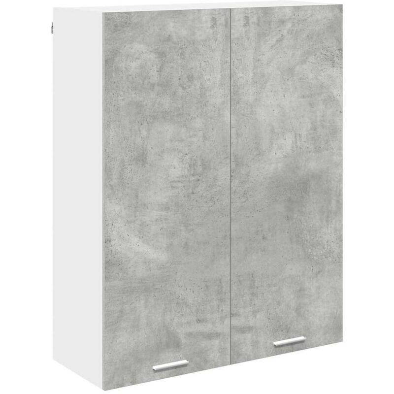 vidaXL Armoire suspendue Gris béton 80 x 31 x 100 cm Bois d'ingénierie