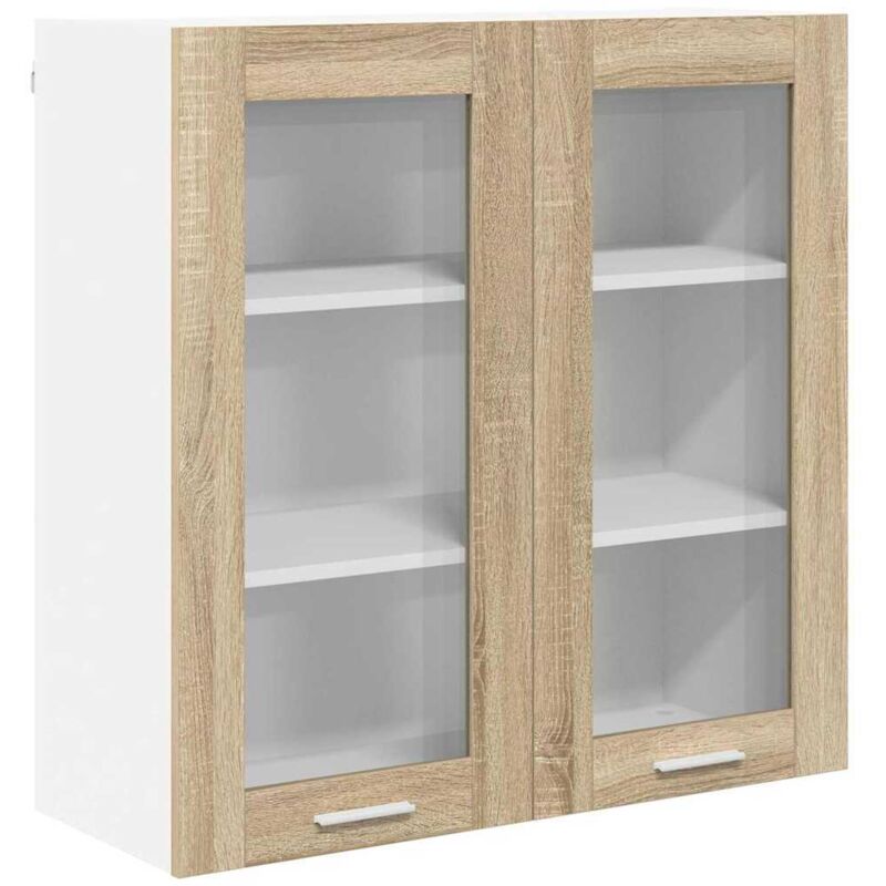 vidaXL Armoire suspendue avec stockage Chêne Sonoma 80 x 31 x 80 cm