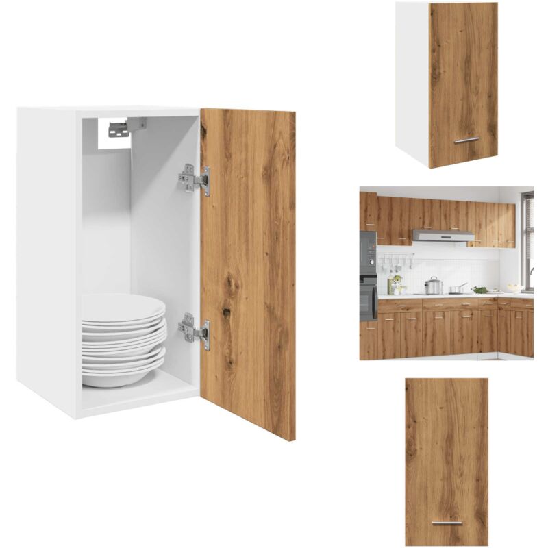 Armoire suspendue chêne artisanal 30x31x60 cm bois d'ingénierie - Armoire Suspendue - Armoires Suspendues - Armoire De Cuisine - Armoire De Rangement