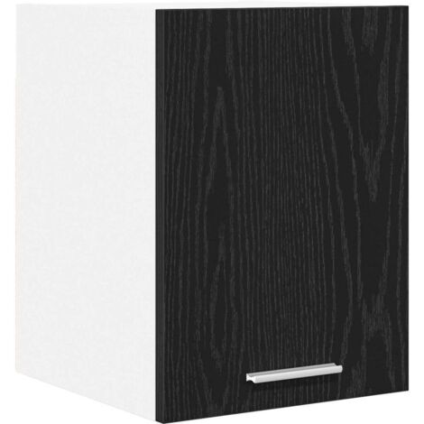 Armoire suspendue Chêne noir et Blanc 30 x 31 x 40 cm