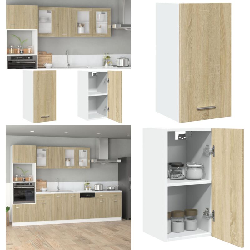 Armoire suspendue Chêne sonoma 29,5x31x60 cm Bois d'ingénierie - Armoire Suspendue - Cuisine - Rangement - Étagère Murale - Bois D'ingénierie - Home