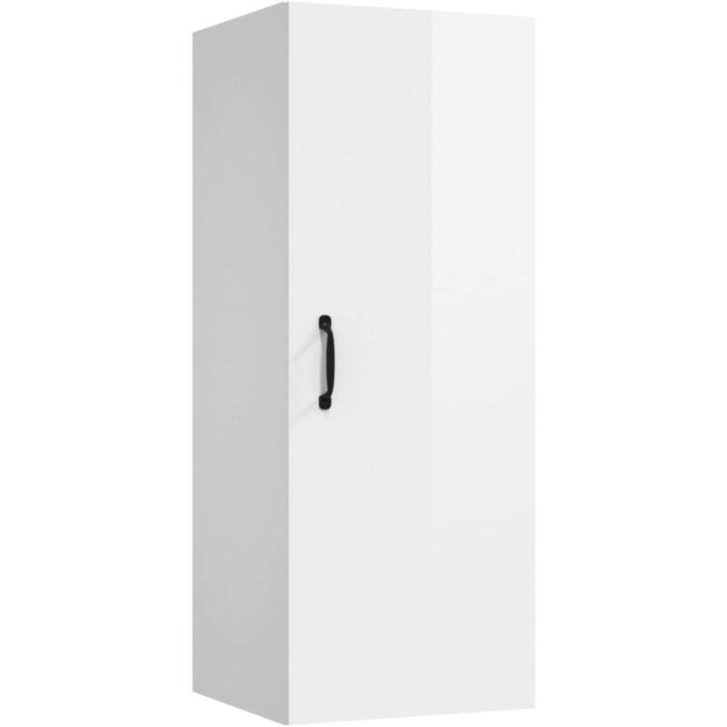 Vidaxl - Armoire murale suspendue Blanc brillant 34,5x34x90 cm