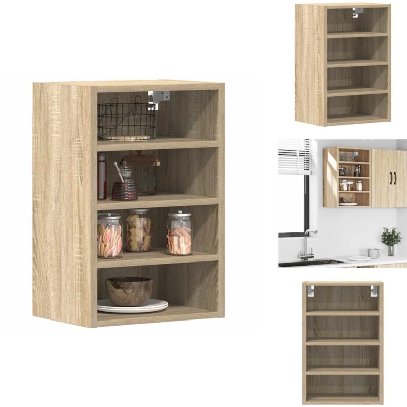 Armoire suspendue chêne sonoma 40x29,5x60 cm bois d'ingénierie - Armoire Suspendue - Armoires Suspendues - Armoire De Cuisine - Armoire De Rangement