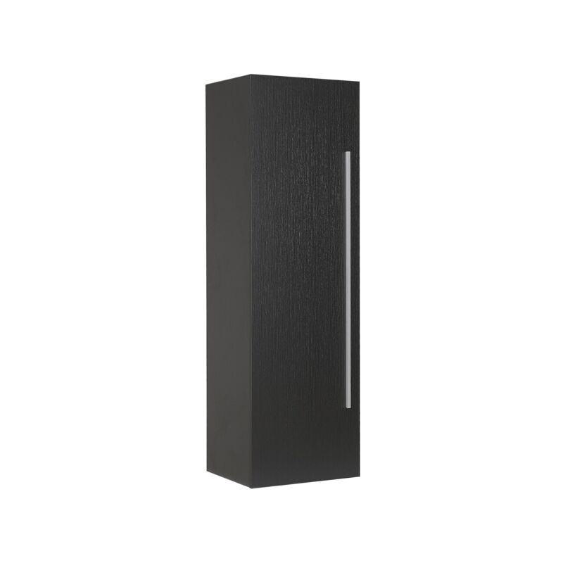 Beliani - Armoire de Salle de Bains Noire à 3 Etagères Rangement en mdf 132 x 40 x 35 cm Mataro