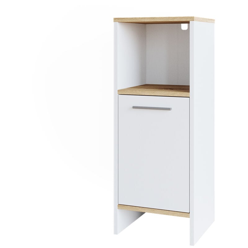 Vicco - Meuble de rangement de salle de bain Elvio, Blanc, 32 x 82.2 cm